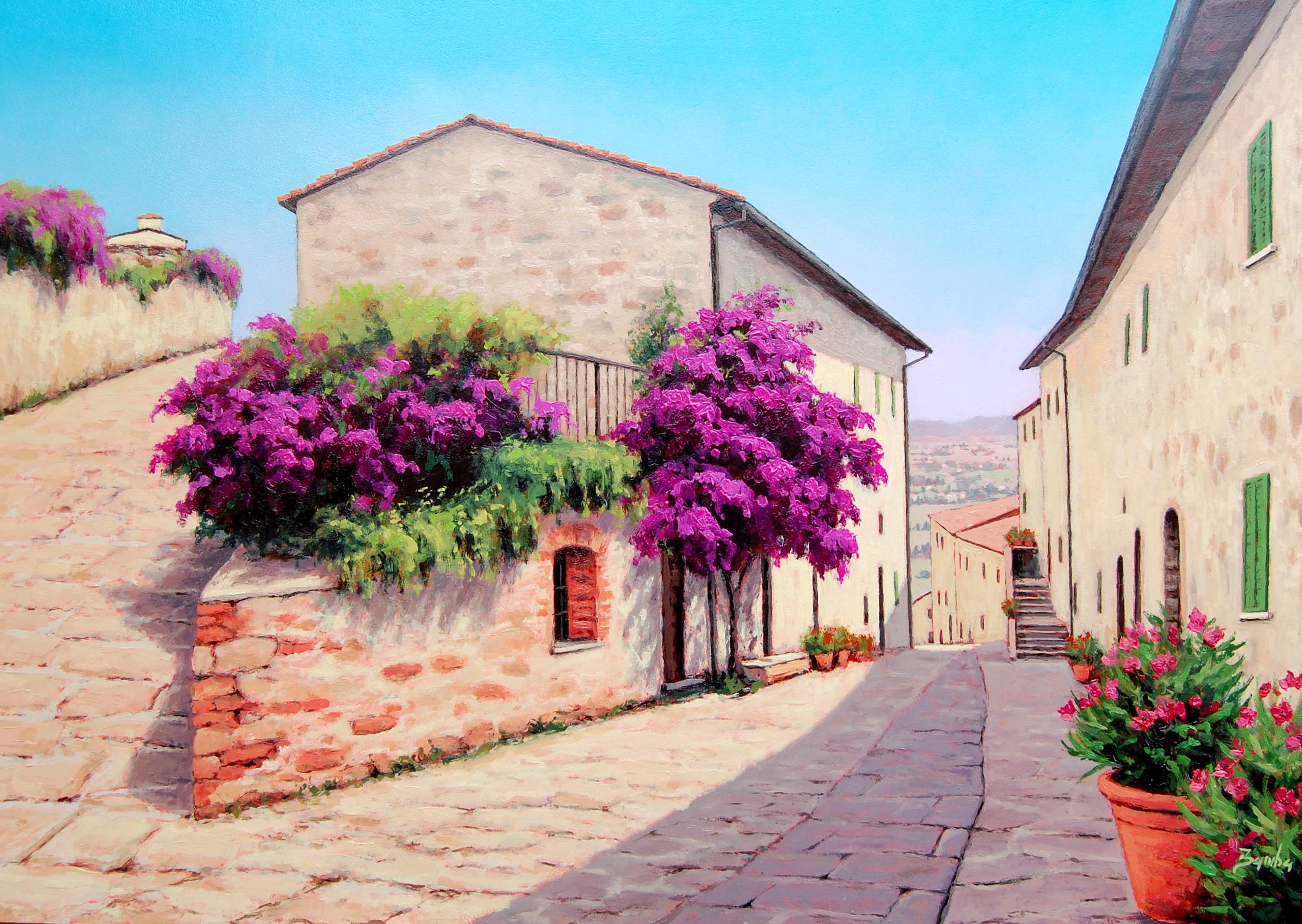 Borgo toscano in fiore