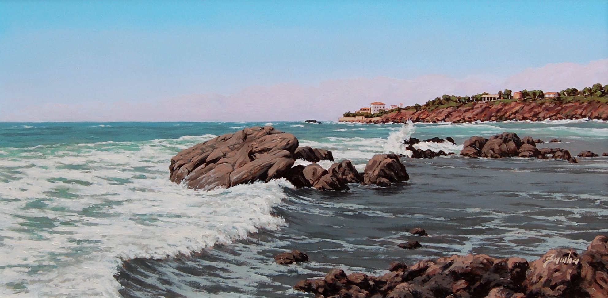 mareggiata lungo la costa livornese