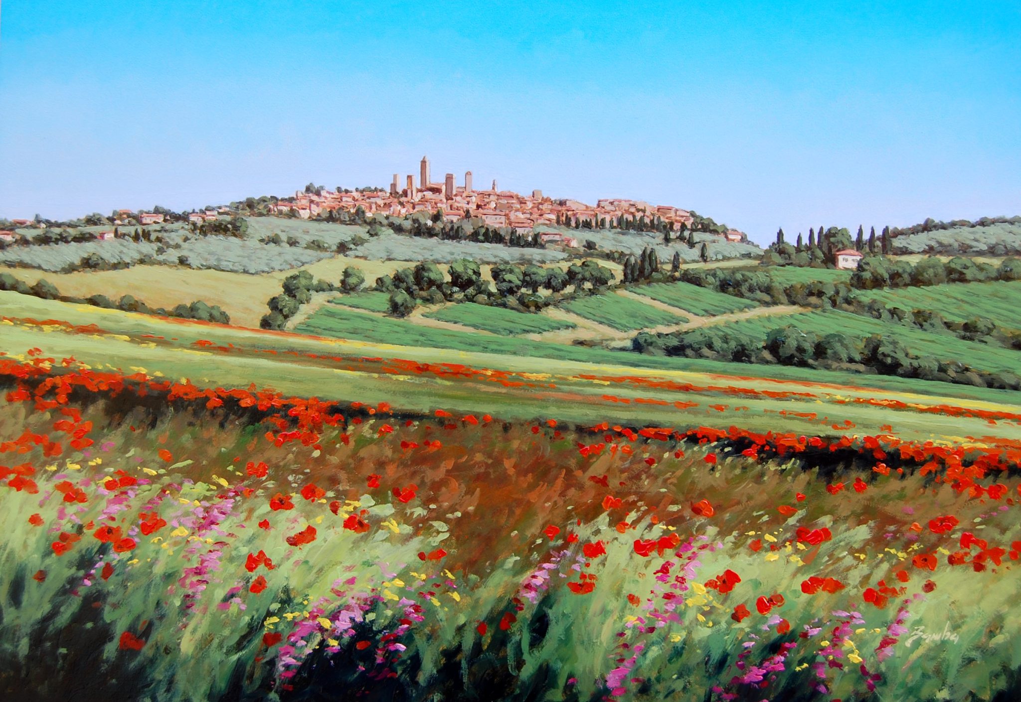 primavera a san gimignano